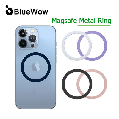 [ซื้อ1 Take 1]BlueWow แม่เหล็กชาร์จไร้สายสติ๊กเกอร์สากลแหวนโลหะแผ่นสำหรับชาร์จไร้สายรถที่วางโทรศัพท์แผ่นสำหรับ LPhone-TP06