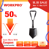 WORKPRO Military Shovel Tactical Folding Shovel Outdoor Camping Spade Survival Emergency Tools