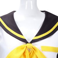 Miku Rin Len Cosplay Costumes Halloween Uniform Complete Sets Tops+Shorts For Women Men