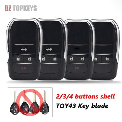 [HOT CPPPPZLQHEN 561] รีโมทกุญแจรถเคส2/3/4ปุ่มสำหรับ Toyota RAV4 Coralla Camry Flip Key Replacement Shell TOY43 Key