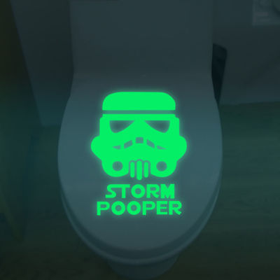 สติ๊กเกอร์เรืองแสงสติกเกอร์ผนังห้องน้ำสตาร์วอร์ส Storm Pooper ตกแต่งห้องน้ำบ้าน