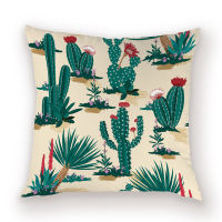 Vintage Flower throw pillow cover Floral Cushion case cactus Colorful outdoor home Chair pillows cover Plant Decoration cushions