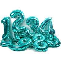 40inch Tiffany Blue Number Foil Helium Balloon Turquoise Digital Ball 1 2 3 4 5 6 Birthday Theme Party Decoration Adult Globos