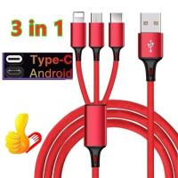 【Taotao Electronics】✅TTC สาย USB 3 IN 1สำหรับ IP Micro Usc ประเภท C สายชาร์จเร็ว