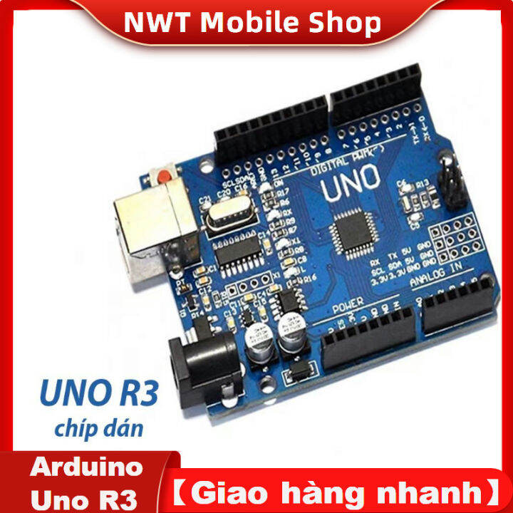 Mạch Arduino Uno R3 Atmega328p Ch340 Smd Chip Dán Có Tặng Kèm Cáp