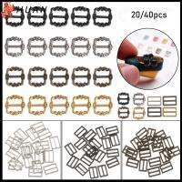 HUAN 20/40pcs 3.5mm/9mm ของเล่นเด็กผู้หญิง 4 สี หัวเข็มขัดไตรไกลด์ หัวเข็มขัดตุ๊กตา DIY ปุ่มเข็มขัดลาย อุปกรณ์เสริมกระเป๋าตุ๊กตา