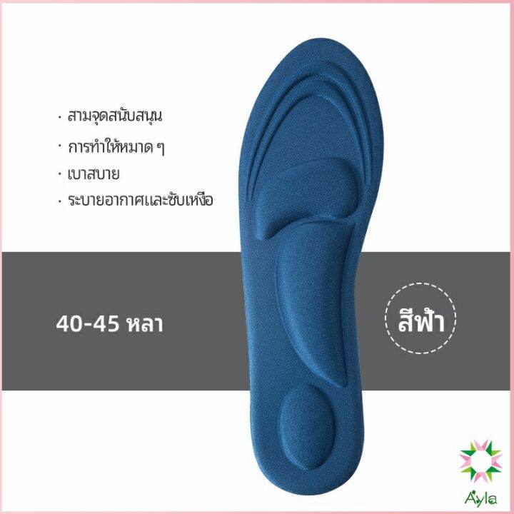 ayla-แผ่นรองเท้า-แผ่นเสริมรองเท้า-เพื่อสุขภาพ-ลดอาการปวด-ตัดขอบได้-insole