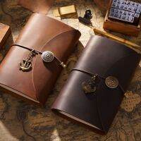 [COD] A6 Pirate Ship Diary Leather Book Notebook Stationery Loose-leaf Notepad Flip Cover