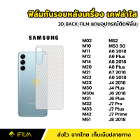 ฟิล์มหลัง กันรอย ฟิล์มเคฟล่า Samsung ซัมซุง M02 M10 M11 M12 M14 M20 M21 M22 M23 M30 M30s M31 M32 M33 M42 M51 M52 M53 A6 2018 A6Plus A7 A8 A8Plus A8Star A9 J4 J6 J4Plus J6Plus J7Pro J7Plus J7Prime J8 2018