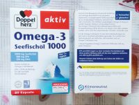 Gratis Ongkir สินค้าในสต็อก [ภาษาเยอรมัน] Doppel Herz Doppelherz ปลาทะเลลึกน้ำมัน Omega3เม็ด1000Mg80