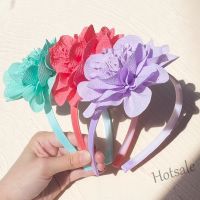 【hot sale】◄ C05 1PCS Flowers Hairband for Girls Handmade Solid Ribbon Headbands with Satin Hair Hoops Kids Daily Life Headwear Hair Accessories