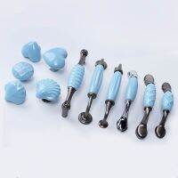 ✐♠❀ Blue Ceramic Cabinet Handles Drawer Knobs Kitchen Handles Cabinet Knobs and Handles Drawer Pulls Ceramic Knobs for Furniture