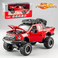 132ฟอร์ด Raptor F150รถกระบะล้อแม็ก D Iecast รถรุ่นที่มีแสงเสียงดึงกลับรถบิ๊กล้อของเล่นสำหรับเด็กของขวัญ