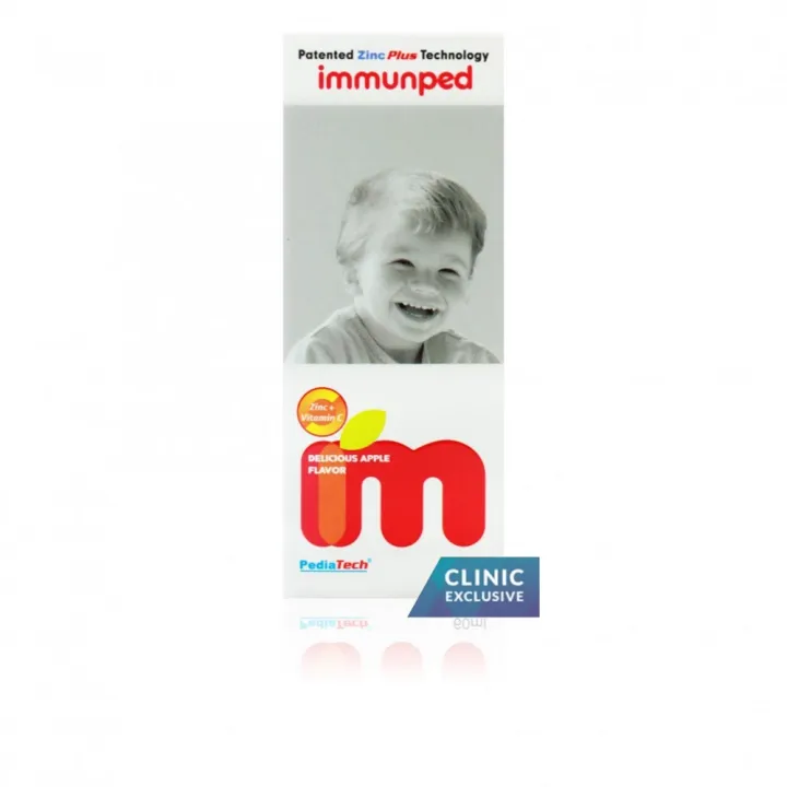 Immunped Kids Syrup (60ml) - Patented Zinc + Vitamin C / Strengthen Immunity / Sambucol/ Biogaia