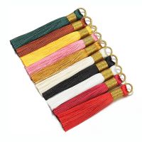 【YF】▧  10pcs 8cm Tassels Colorful Silk Tassel Pendant Mixed Color Earrings Charms Accessories for Jewelry Making Components