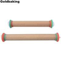 Adjustable Wood Rolling Pin with Removable Rings Bread  Cake Cookie Accessories