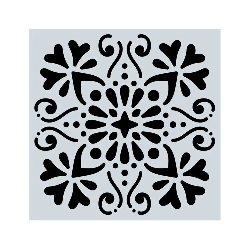 4Pcs 15X15 Mandala Stencils For Wood Tiles Fabric Wall Stencil Painting  Tools DIY Home Decoration Drawing