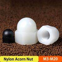 2-50pcs White/Black M3M4M5M6M8M10M12 Nylon Bolt Nut Dome Protection Caps Covers Exposed Hexagon Plastic Decorative Acorn Cap Nut Nails  Screws Fastene