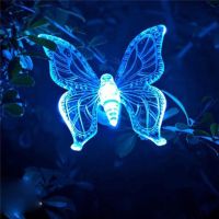 Color RGB White Garden Solar light Dragonfly/Butterfly/Bird Lawn Lamp Solar Light IP44 Waterproof Outdoor Color Change Path Lamp