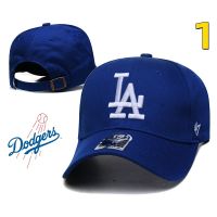 Top-quality หมวกเบสบอลลําลอง ผ้าฝ้าย ลายทีม MLB Los Angeles Dodgers 17 สไตล์ ปรับได้ สีฟ้า สําหรับผู้ชาย