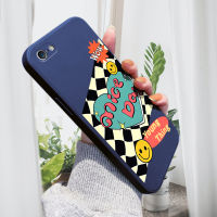 เคส PMP สำหรับ iPhone 5 iPhone 5S เคสโทรศัพท์ลายสก็อตลายการ์ตูนน่ารักยิ้มปลอกซิลิโคนของเหลวทรงสี่เหลี่ยมดั้งเดิมคลุมทั้งหมดเคสป้องกันทนแรงกระแทกกล้อง