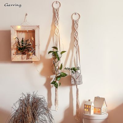 [Like Activities] GerringMacrame Hanging BasketsPot Net GardenPlant HolderCottonWall Decor