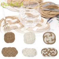 【LZ】♟☾✧  Round Handmade Woven Cotton Thread Jute Table Mat Cotton Braid Mug Cup Coaster Insulation Placemat Kitchen Home Table Decor Mats