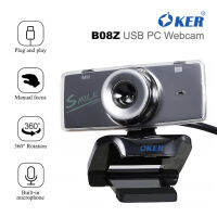 Oker กล้อง USB PC WEBCAM B08Z /B18 ใช้เรียนออนไลน์ได้ เล่นเกมส์ได้ รองรับ (OS Windows XP/7/8/10 , MAC 10.4.8 หรือสูงกว่า )