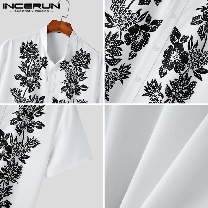 incerun-เสื้อพิมพ์ลายคอจีนแฟชั่นผู้ชายแขนสั้น-เสื้อผ้าลำลอง-3