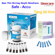 Que Thử Đường Huyết Sinocare Safe- Accu Hộp 50 Que+ 50 Kim