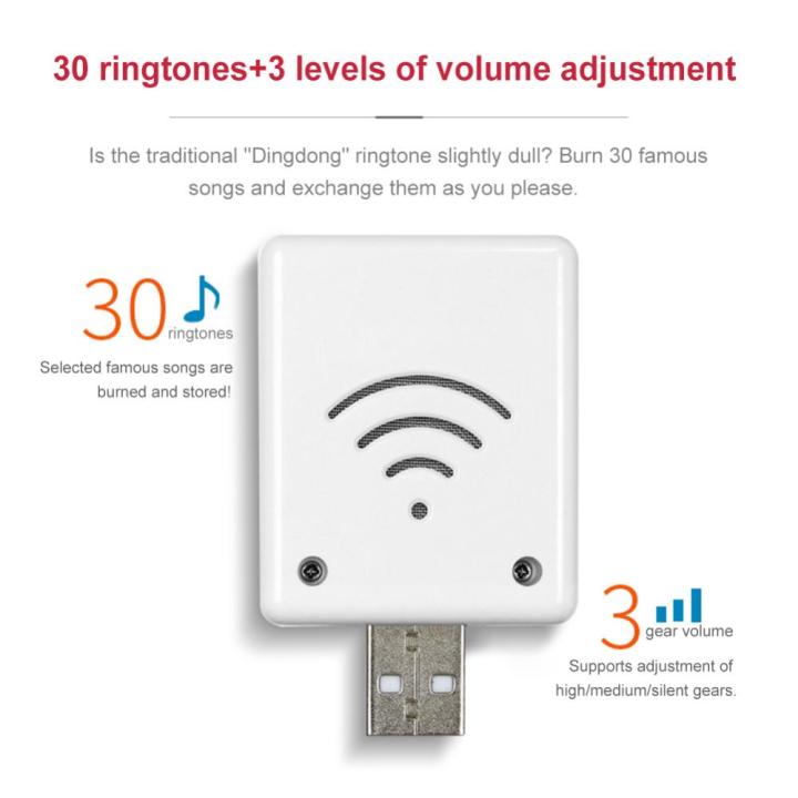 usb-โทรฉุกเฉิน433mhz-สัญญาณกริ่งหน้าบ้านอัจฉริยะสูงกริ่งประตูฉุกเฉินไร้สายควบคุมระยะไกลสำหรับบ้าน