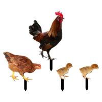 Rooster Garden Stake Rooster Acrylic Yard Stake Waterproof Rooster Garden Patio Lawn Yard Stake Outdoor Garden Decoration for Lawn Backyard Patio Porch respectable