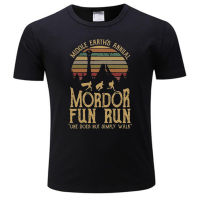 ฤดูร้อนแฟชั่นผู้ชายเสื้อยืดกลาง Earths ประจำปี Mordor สนุก Run เสื้อยืดบุรุษแบรนด์ยอดนิยมประเดิมผ้าฝ้ายท็อปส์ที่มีคุณภาพสูงเสื้อยืด