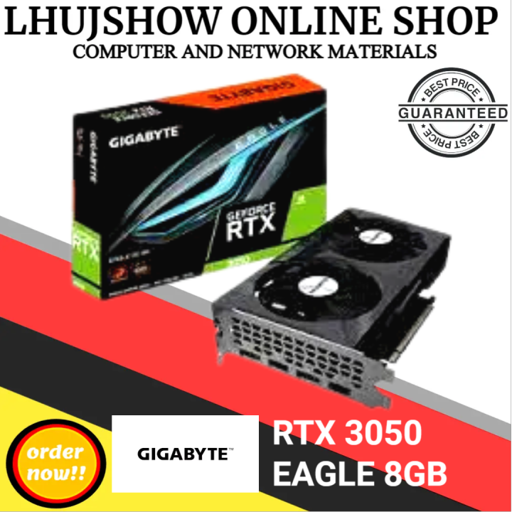 Gigabyte RTX™ 3050 EAGLE OC 8GB GDDR6 Graphic Card (GV-N3050EAGLE OC ...