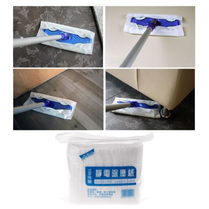 100pcsbag-disposable-electrostatic-dust-removal-mop-paper-home-kitchen-bathroom