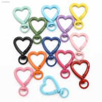 ◘ 5pcs Heart Shape Trigger Clips Buckles Spring Buckle Snap Hook Lobster Clasp Hooks Split Key Ring For Diy Keychain Accessories