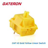 GATERON CAP Gold Yellow Linear KS-25 5 Pin DIY Hotswap 35pcs Per Pack Gaming Mechanical Keyboard Switch