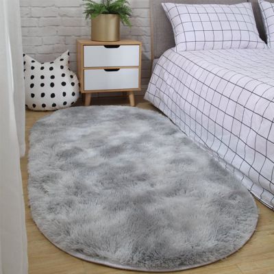 【cw】 New Arrival Soft 40x60cm Fluffy Rugs Anti Skid Shaggy Area Rug Dining Room Floor Bedroom ！