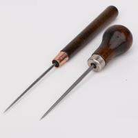 2 Pack Solid Wood Handles Taperable Leather Craft Cloth Professional Sewing Repair Tools