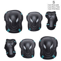 6Pcsset Men Women Skating Protective Gear Set Skateboard Ice Roller Elbow Pads Wrist Guard Child Cycling Riding Knee Protector