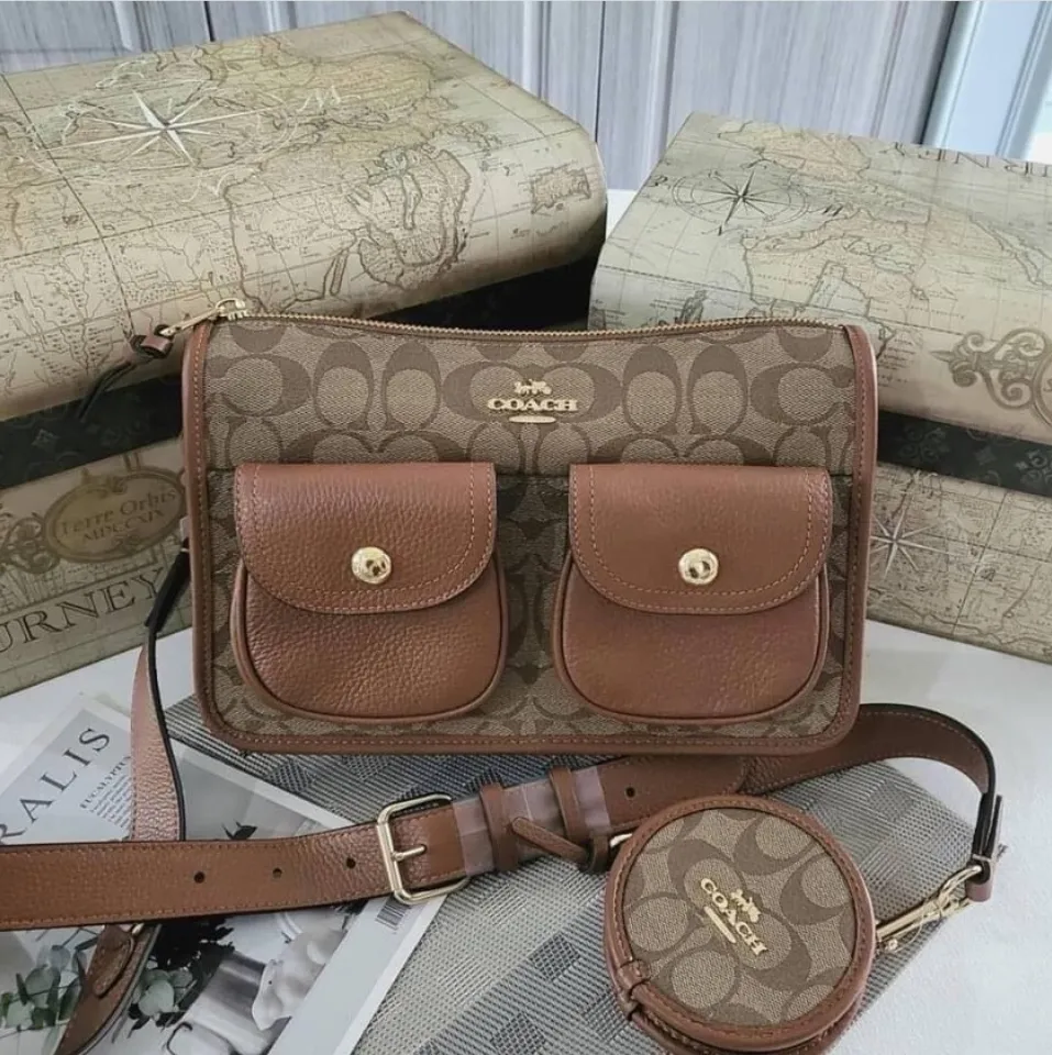 Coach Pennie Crossbody With Coin Case In Signature Canvas C5675