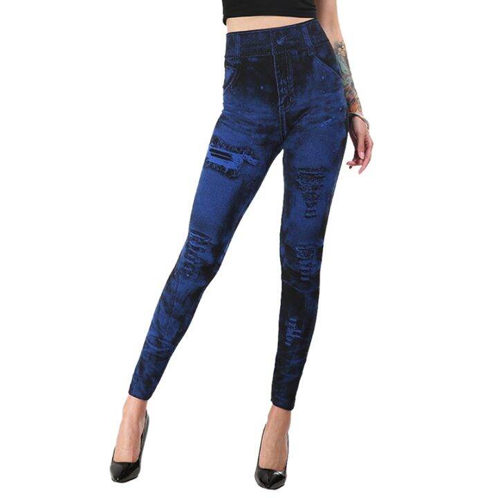 ใหม่-2022ผู้หญิงยิม-leggings-f-aux-กางเกงยีนส์กางเกงยีนส์-leggings-กระเป๋าพิมพ์-leggings-สบายๆเอวสูงกางเกงดินสอบวกกางเกง