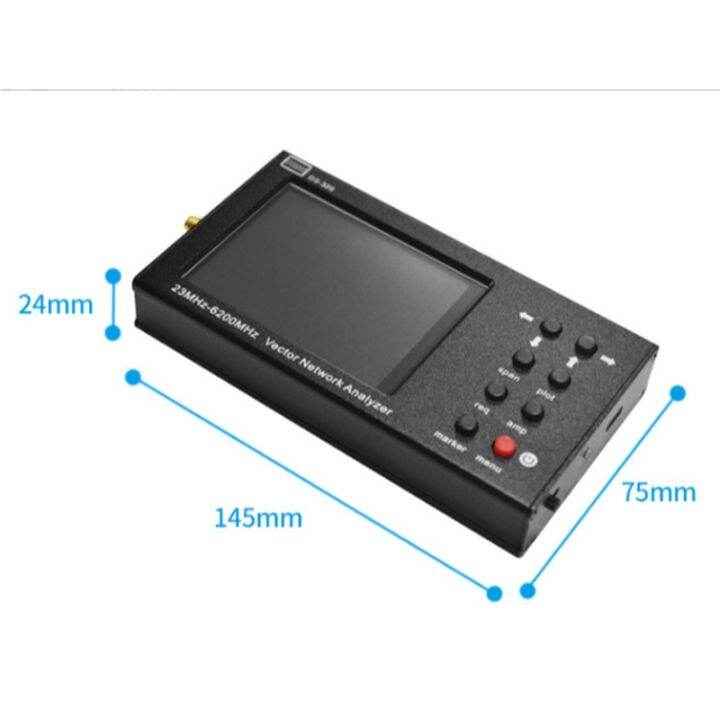 new-gs-320-6ghz-nanovna-vector-network-analyzer-vna-antenna-analyzer-23mhz-6200mhz-3-2-inch-lcd-4000mah-battery-case