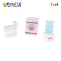 3Pcs/set Doll House Simulation Mini Washing Machine Toilet Water Dispenser Model