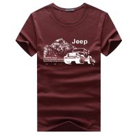 JEEP เสื้อลำลองผู้ชาย,เสื้อยืดแขนสั้นคอกลมหลากสีทรงหลวมเสื้อคู่รัก5XL