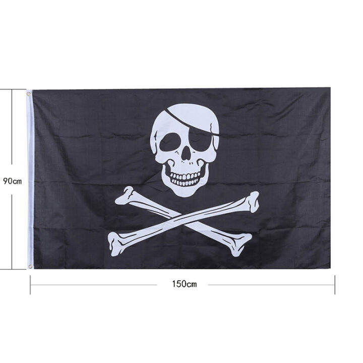 lowest-price-mh-90-150cm-pirate-flags-skull-และ-crossbones-sabes-swords-flags-halloween-decor