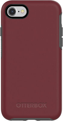 OtterBox SYMMETRY SERIES Case for iPhone SE (2nd gen - 2020) and iPhone 8/7 (NOT PLUS) - Retail Packaging - FINE PORT (CORDOVAN/SLATE GREY)