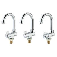 3X Rotation Copper Basin Faucet Cold Deck Kitchen Folding Caravan Bathroom Tap for Marine Boat Deck Camper