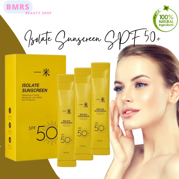 Isolate Sunscreen Spf50 20 Pcs Per Box For Men And Women Sunscreen Spf 50 Suncream Face Body 2035