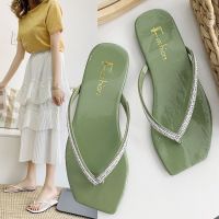 20 manufacturers toe sandals women T diamond sweet a word with one is cool slippers flat shoes foreign trade
